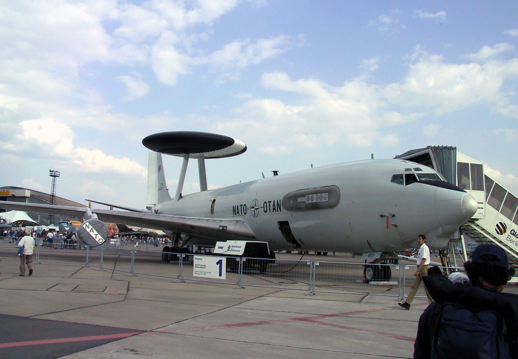 Boeing E-3 Sentry AWACS surveillance aircraft on display / Bundeswehr - German Armed Forces