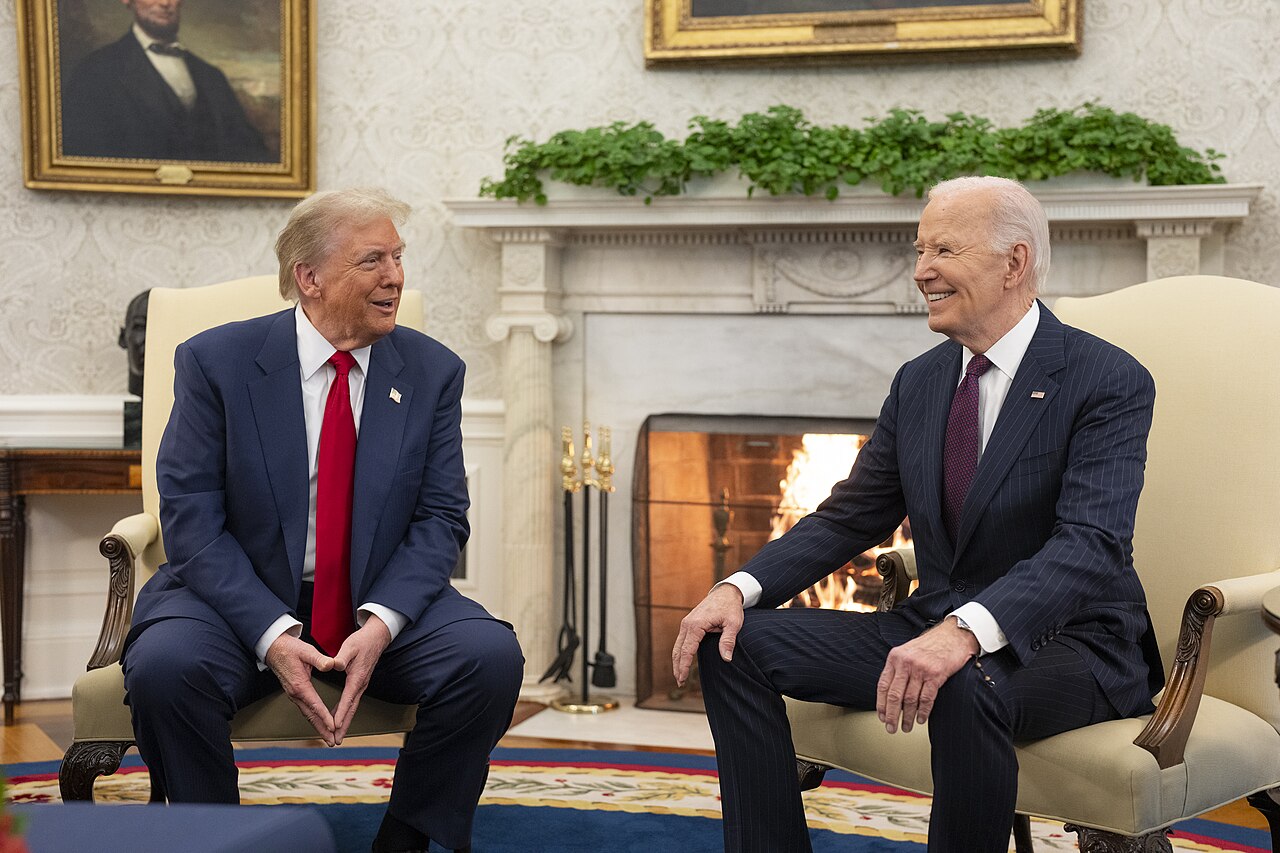 President Joe Biden meets with President-elect Donald Trump in the White House Oval Office on November 13, 2024 / Official White House Photo by Cameron Smith