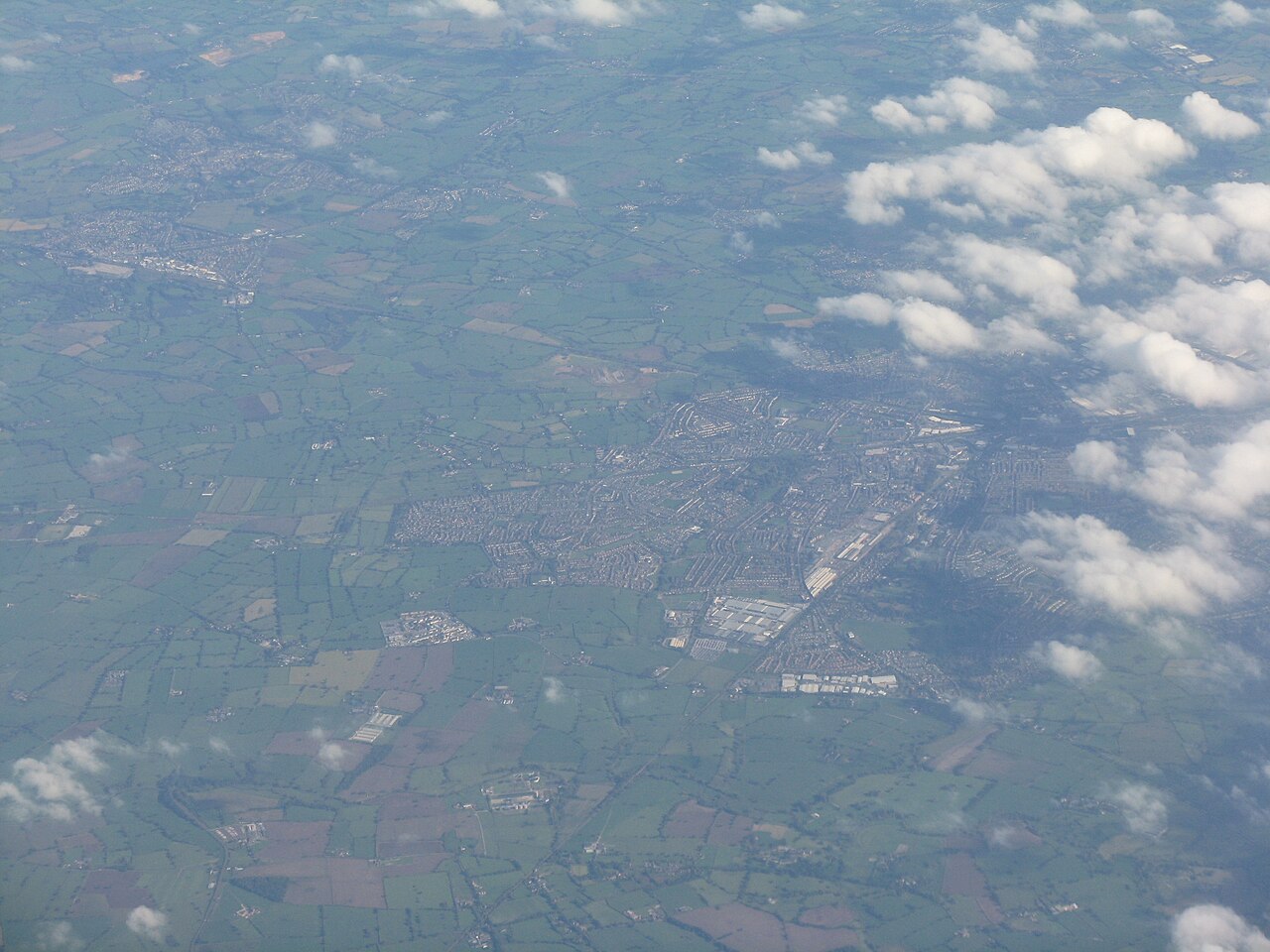 Crewe town view showing the railway infrastructure and buildings in Crewe, Cheshire / Geograph Britain and Ireland