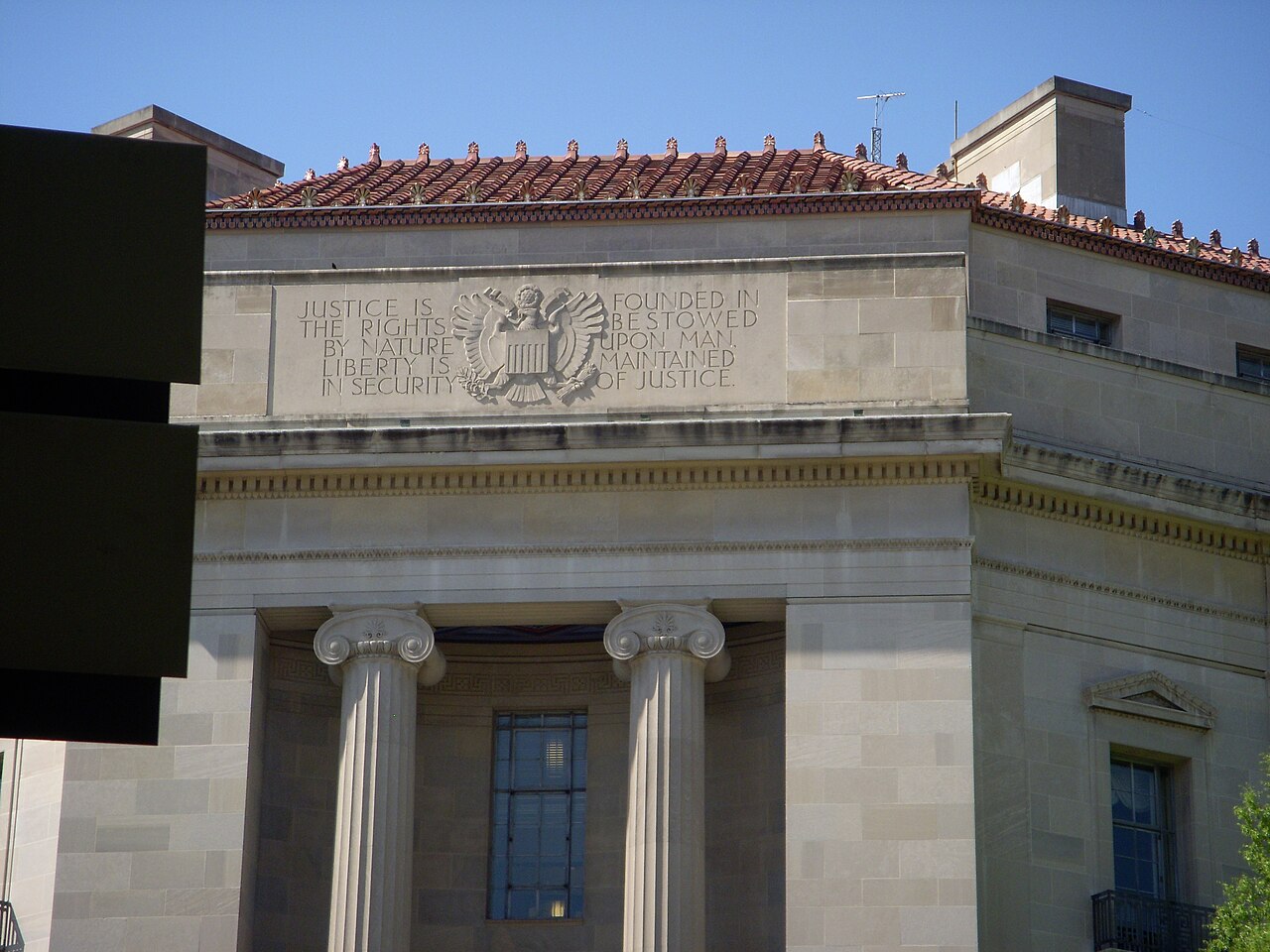 Exterior of the Robert F. Kennedy Department of Justice Building in Washington, DC / Original photographer unknown